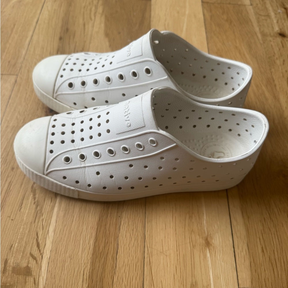 White Native Slip-On Shoes